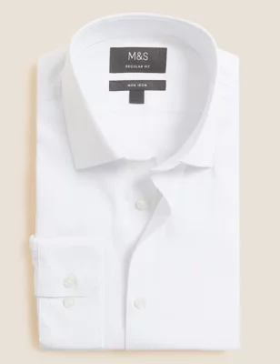 Regular Fit Pure Cotton Non Iron Shirt