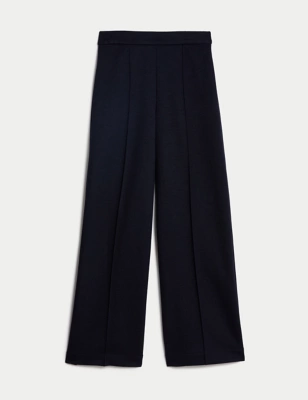 Jersey Elasticated Waist Wide Leg Trousers