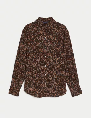 Printed Collared Relaxed Shirt