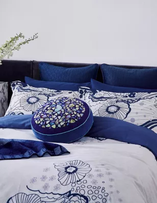 Pure Cotton Swirl Floral Oxford Pillowcase