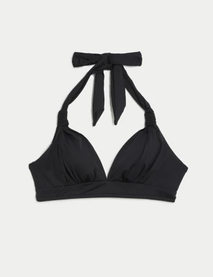 Padded Plunge Halterneck Bikini Top