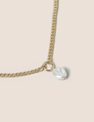 Gold Plated Fresh Water Pearl Necklace
