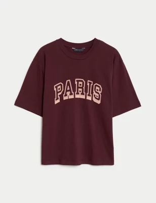 Pure Cotton Slogan T-Shirt