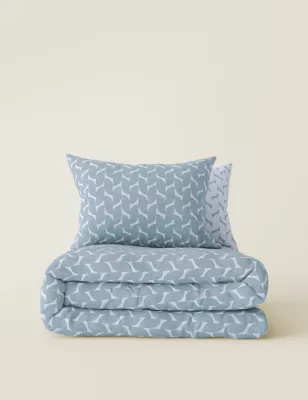 Cotton Blend Geometric Bedding Set