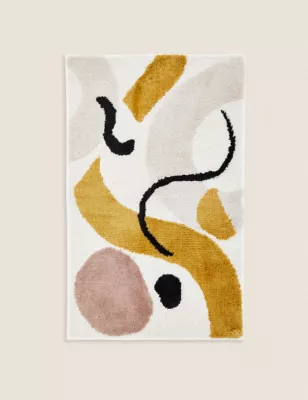 Quick Dry Geometric Bath Mat