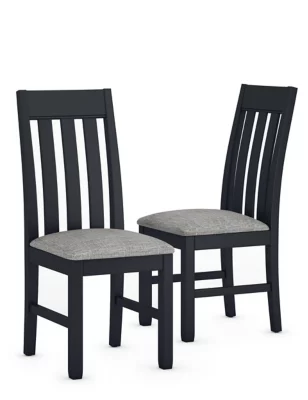 Set Of 2 Padstow Padded Dining Chairs