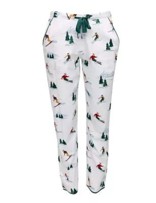 Cotton Modal Ski Print Pyjama Bottoms