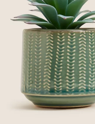 Artificial Mini Succulent In Ceramic Pot