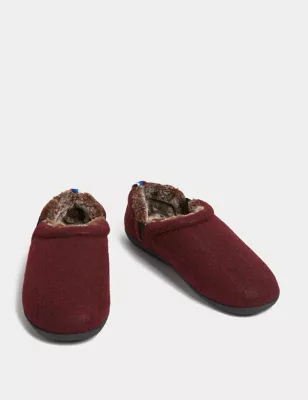 Fleece Lined Mule Slippers With Freshfeet&trade;