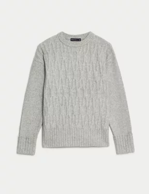 Cable Knit Crew Neck Jumper