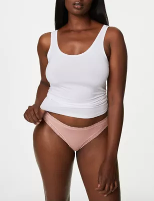 4pk Modal & Lace Thongs