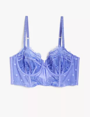 Linea Lace Wired Balcony Bra A-E