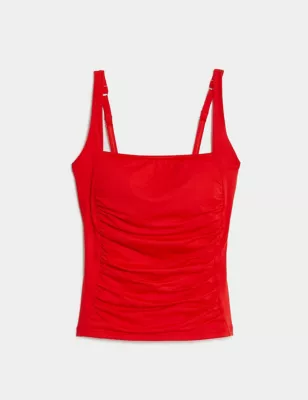 Tummy Control Square Neck Tankini Top