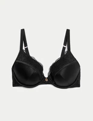 Silk & Lace Wired Plunge Bra