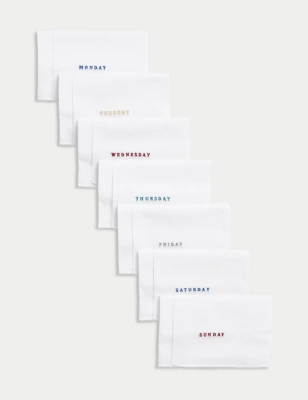 7pk Antibacterial Pure Cotton Handkerchiefs