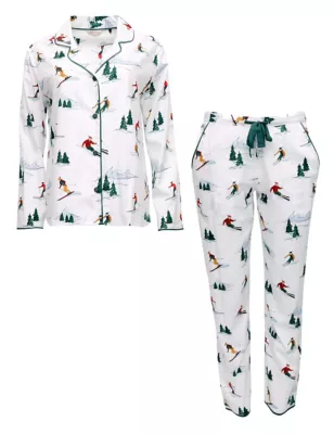 Cotton Modal Ski Print Pyjama Set