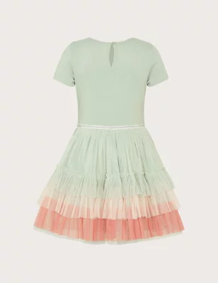 Sequin Floral Tiered Dress (3-13 Yrs)