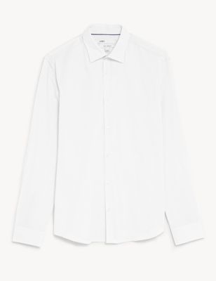 Slim Fit Cotton Rich Stretch Shirt