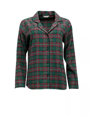 Pure Cotton Checked Pyjama Top