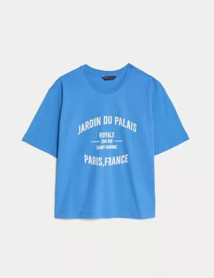 Pure Cotton Slogan T-Shirt