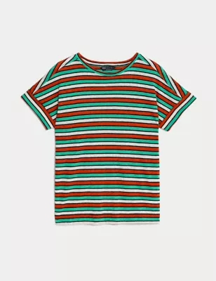 Linen-Rich Striped Top