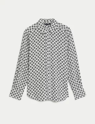 Printed Collared Relaxed Shirt