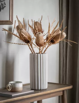 Set Of 3 Artificial Banksia Single Stems