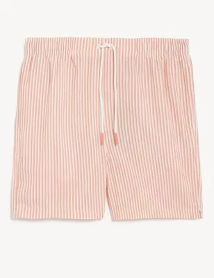 Quick Dry Striped Seersucker Swim Shorts