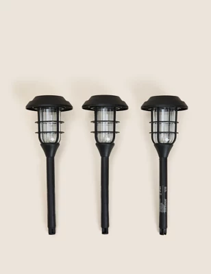 3pk Lamp Post Solar Pathfinder Lights