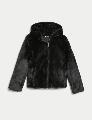 Faux Fur Hooded Jacket (6-16 Yrs)
