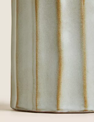 Artificial Cow Parsley In Ceramic Vase