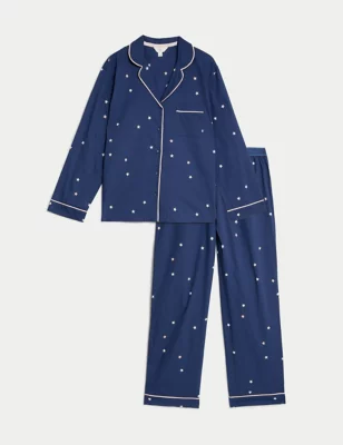 Pure Cotton Star Print Pyjama Set