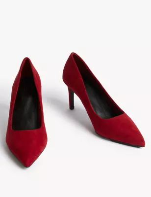 Slip On Stiletto Heel Pointed Court Shoes