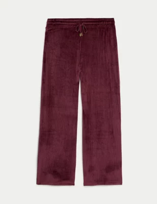 Flexifit&trade; Velour Ribbed Pyjama Bottoms