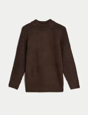 Ribbed Crew Neck Jumper