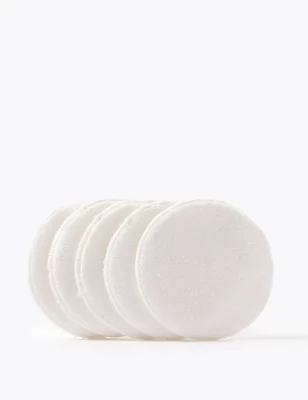 Pack Of 5 Reusable Organic Cotton Pads & Bag