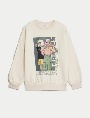 Cotton Rich Manga Sweatshirt (6-16 Yrs)