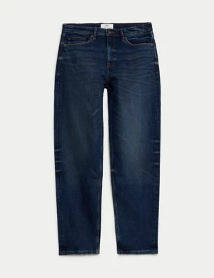 Barrel Fit Vintage Wash Stretch Jeans