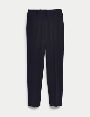 Slim Fit Ankle Grazer Trousers With Stretch