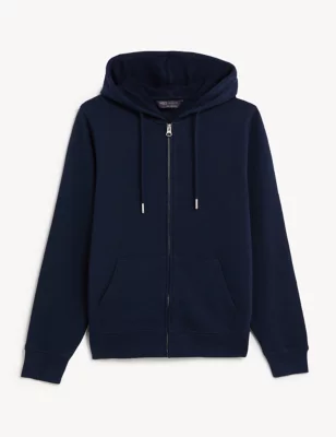 Pure Cotton Zip Up Hoodie