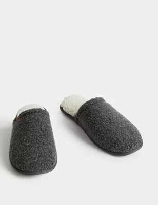 Fleece Lined Mule Slippers With Freshfeet&trade;