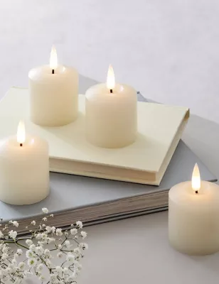 Set Of 4 Truglow&trade; Votive Led Candles