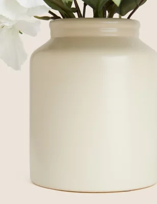 Artificial Hydrangea In Ceramic Pot