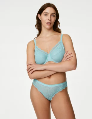 3pk Lace & Mesh Bikini Knickers