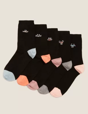 5pk Sumptuously Soft&trade; Ankle High Socks