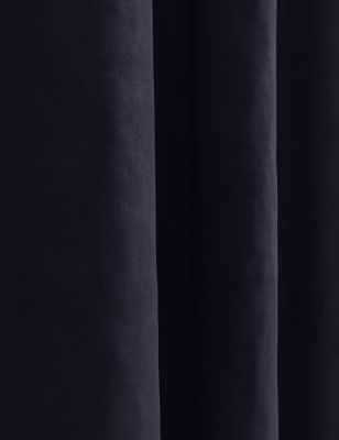 Velvet Pencil Pleat Thermal Curtains