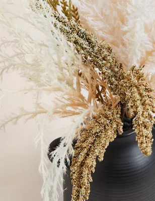 Dried Flower Arrangement In Ceramic Pot