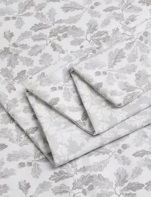 Pure Brushed Cotton Oak Leaf Bedding Set