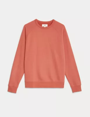 Pure Cotton Raglan Crew Neck Sweatshirt