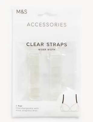Detachable Clear Bra Straps - Wider Width